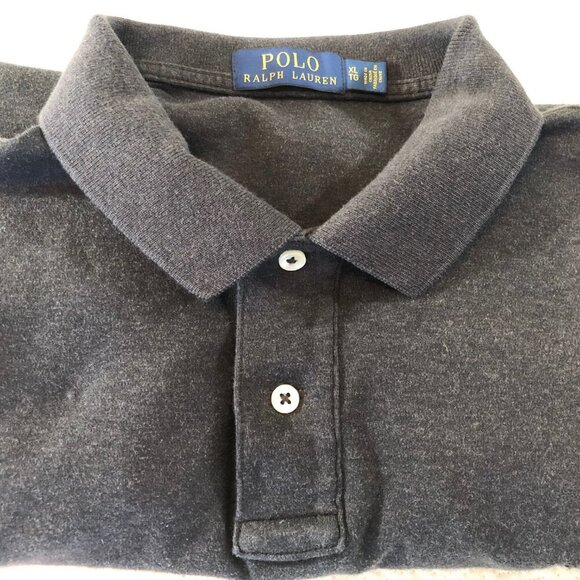 Polo Ralph Lauren Small Pony Mens Size XLarge Drk Grey Short Sleeve Polo - Picture 1 of 8